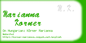 marianna korner business card